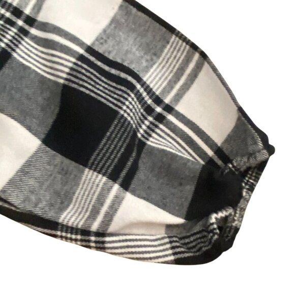 Btween Girls Plaid Flannel Tunic Style Shirt-Black/White-Size 12-GUC - Picture 4 of 7
